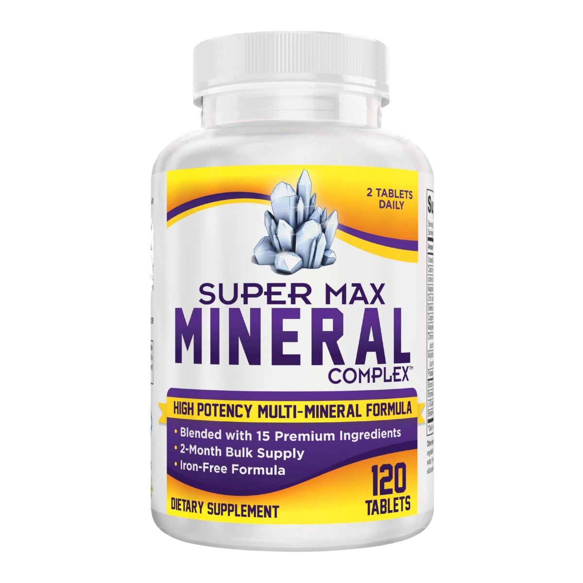 2-Month Multimineral Supplement Support Iron-Free Formula | Daily Multiminerals | Multi-Mineral Supplements | Minerals Complex | 60-Day Bulk Supply | 120 Tablets - PrimeBioHealth - canada supplements