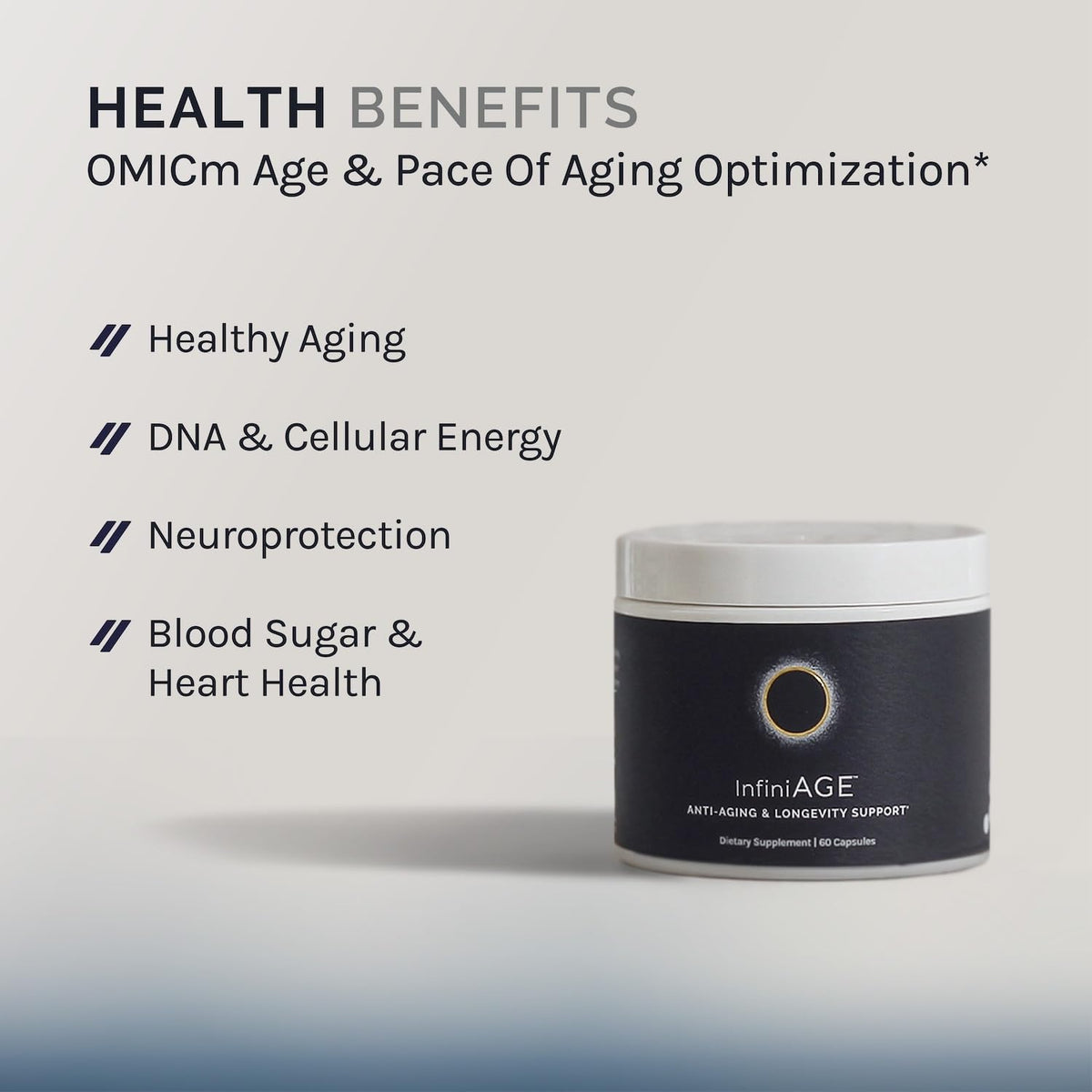 InfiniWell InfiniAge Longevity Supplements - Advanced Cellular Health Supplements with Lutein, N-Acetyl Cysteine (NAC) & Low Dose Zinc - Support Nutrient Sensing & Mitochondrial Health (30 Capsules) InfiniWellBuy Supplements Australia