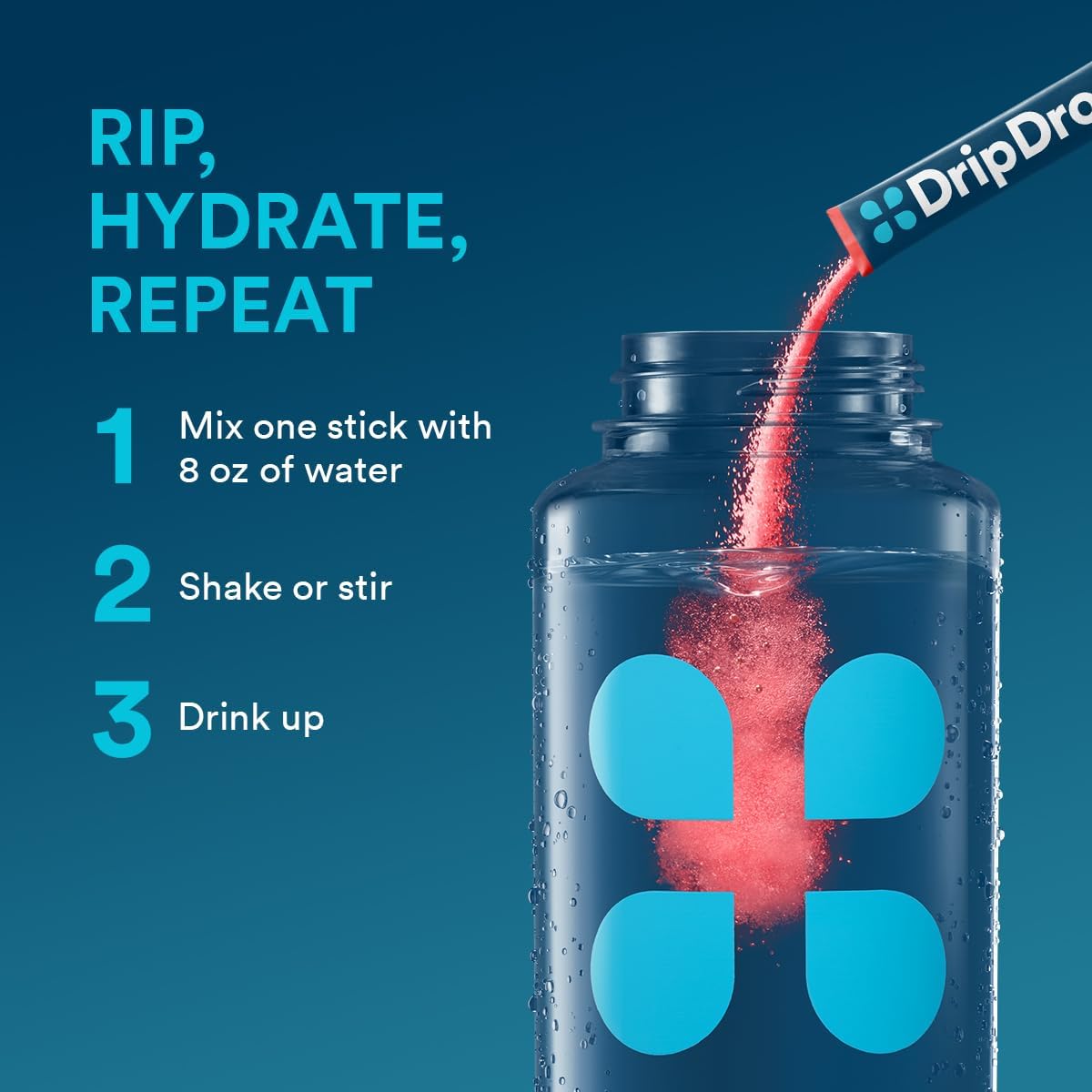 DripDrop Hydration Variety Value Bundle Electrolyte Packets, 128 Count | Watermelon, Berry, Fruit Punch, Grape; 3X Electrolytes, Vitamin C, Magnesium, Zinc; Single Serve Powder Drink Mix; Daily Use