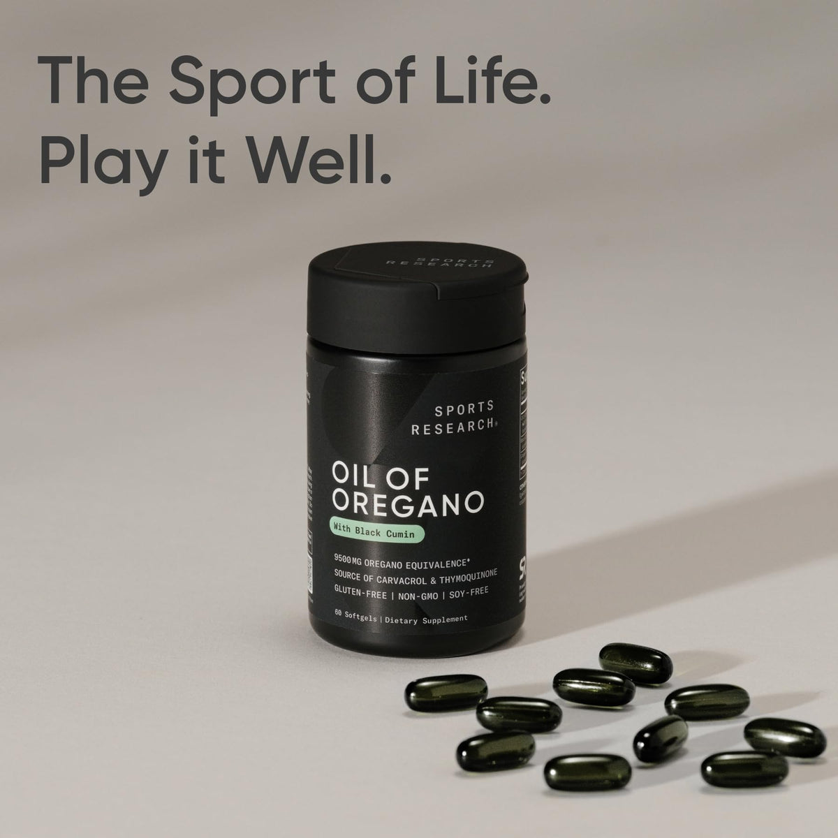 Sports Research® Oil of Oregano 9500mg w/Black Seed Oil & Coconut MCT Oil - Antioxidant Combination Supplement Rich in Thymoquinone & Carvacrol - Gluten Free · Non-GMO - 60 Softgels Sports Research buy supplements Au