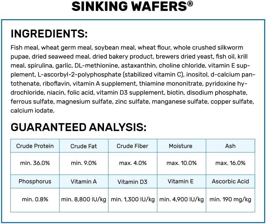 Hikari Tropical Sinking Wafers for Catfish, Loaches and Bottom Feeders 3.88 oz