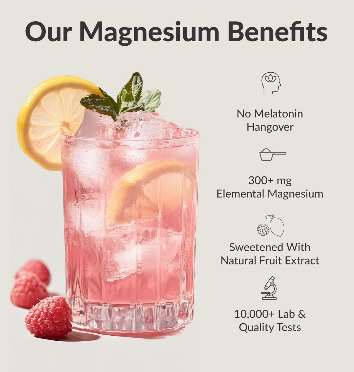 BIOptimizers Magnesium Breakthrough Drink - 8 Forms of Magnesium, Electrolytes, Sleep Health, Stress, Muscle Recovery, Heart Support | Glycinate,