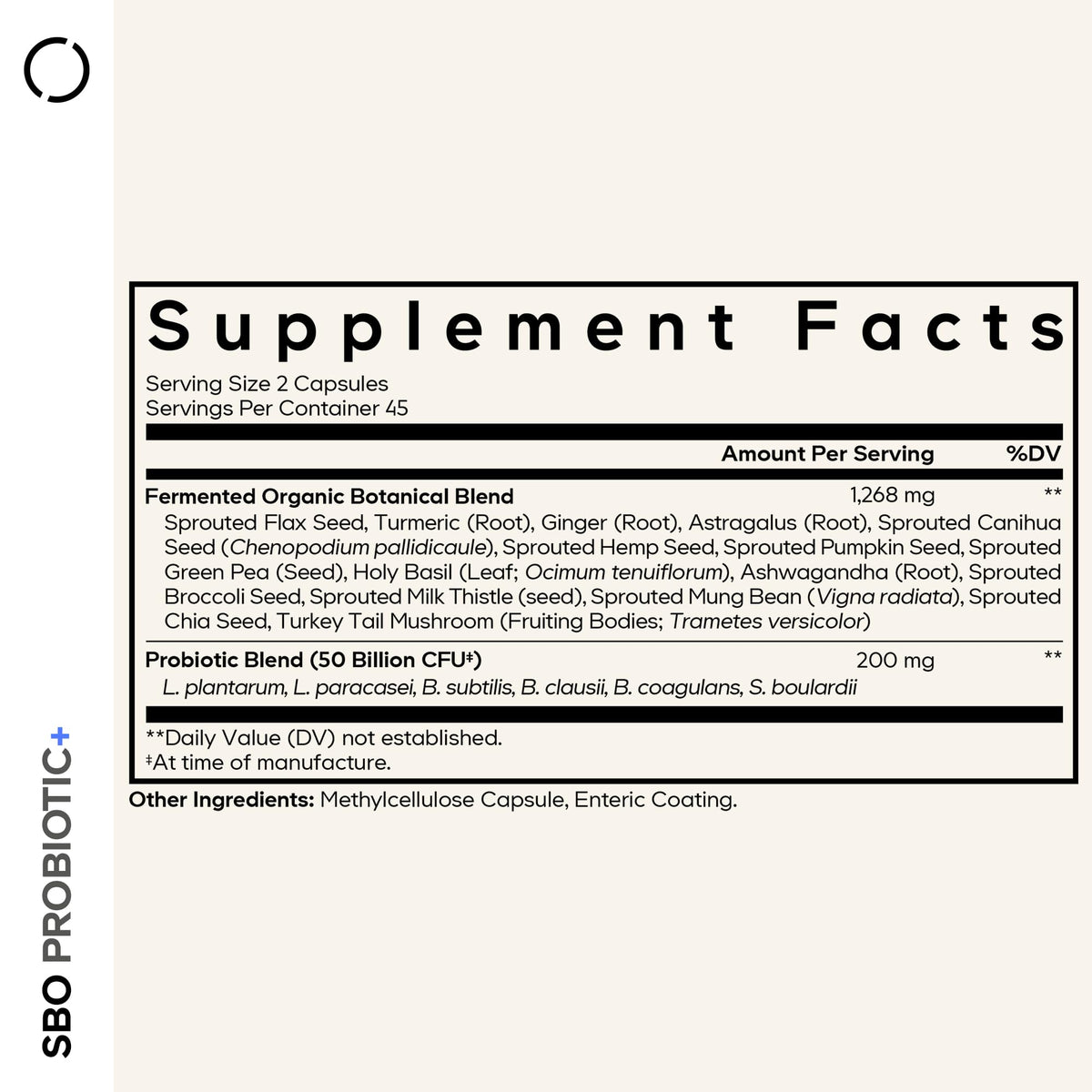 Codeage SBO Probiotics, 50 Billion CFUs Per Serving, Multi Strain Soil Based Organisms Blend and Organic Fermented Botanical Blend, Shelf-Stable, 90 Capsules CodeageBuy Supplements Australia