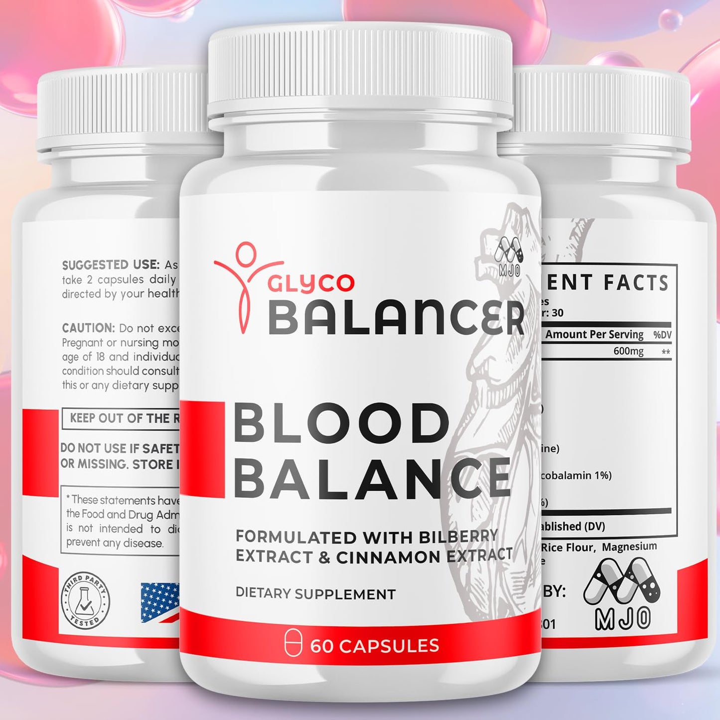 Glyco Balancer Capsules, Official GlycoBalancer Health Support Pills With All Natural Ingredients, Glyco Balancer Advanced Health & Wellness Support with Premium Vitamins for Women & Men (60 Capsules) MJOBuy Supplements Australia