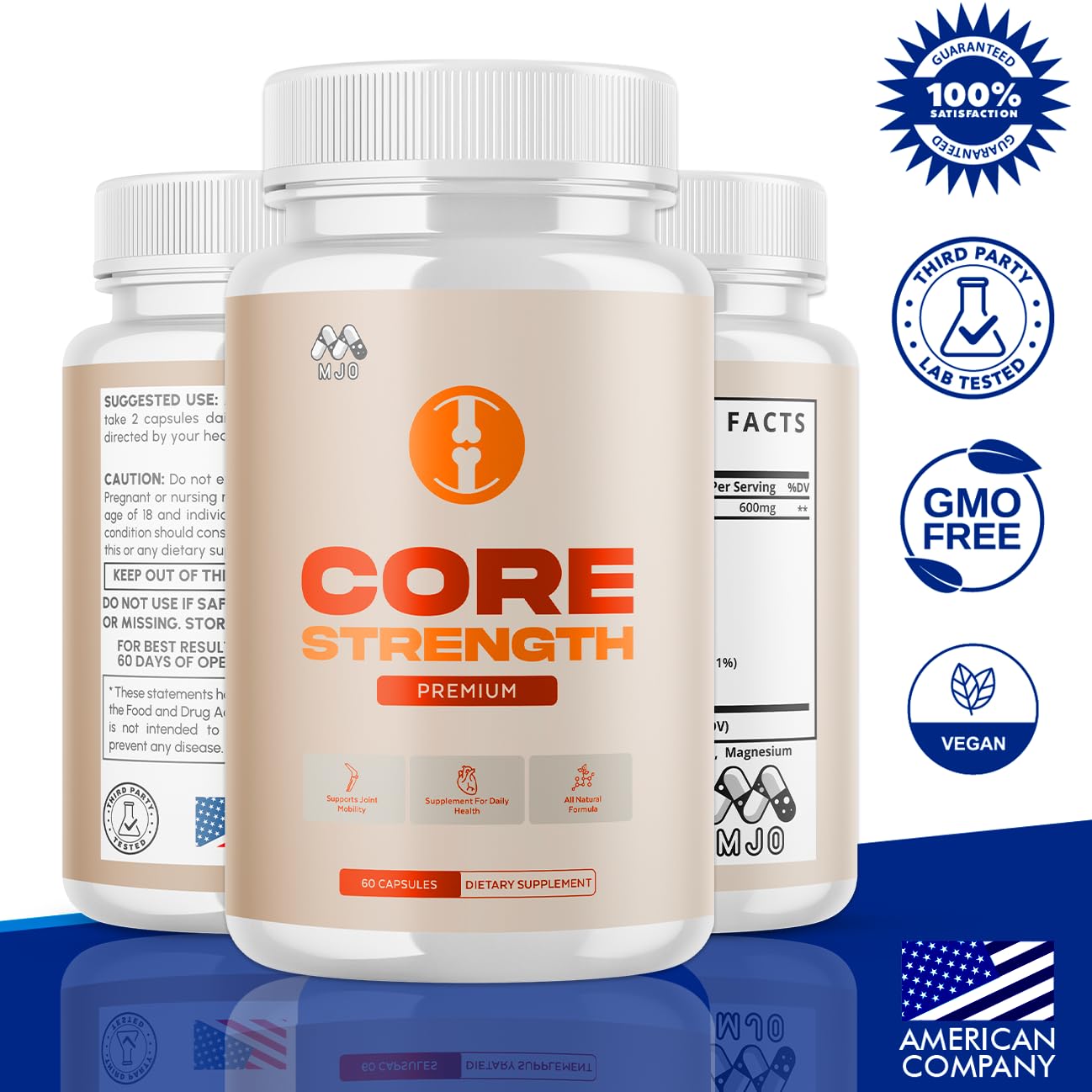 Core Strength Joint Support Capsules, Official Core Strength Supplement Pills with All Natural Ingredients, Advanced Overall Health and Wellness Support with Max Strength Multivitamins (60 Capsules) MJOBuy Supplements Australia