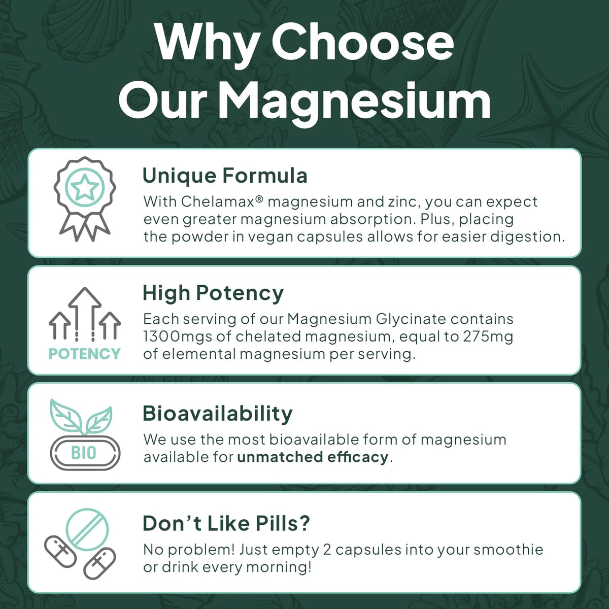 Organics Ocean Pure Magnesium Glycinate with Zinc - Maximum Strength Chelated Magnesium Supplement for Women and Men for Muscle Cramps and Sleep Support - 90 Capsule Organics Ocean buy supplements Au