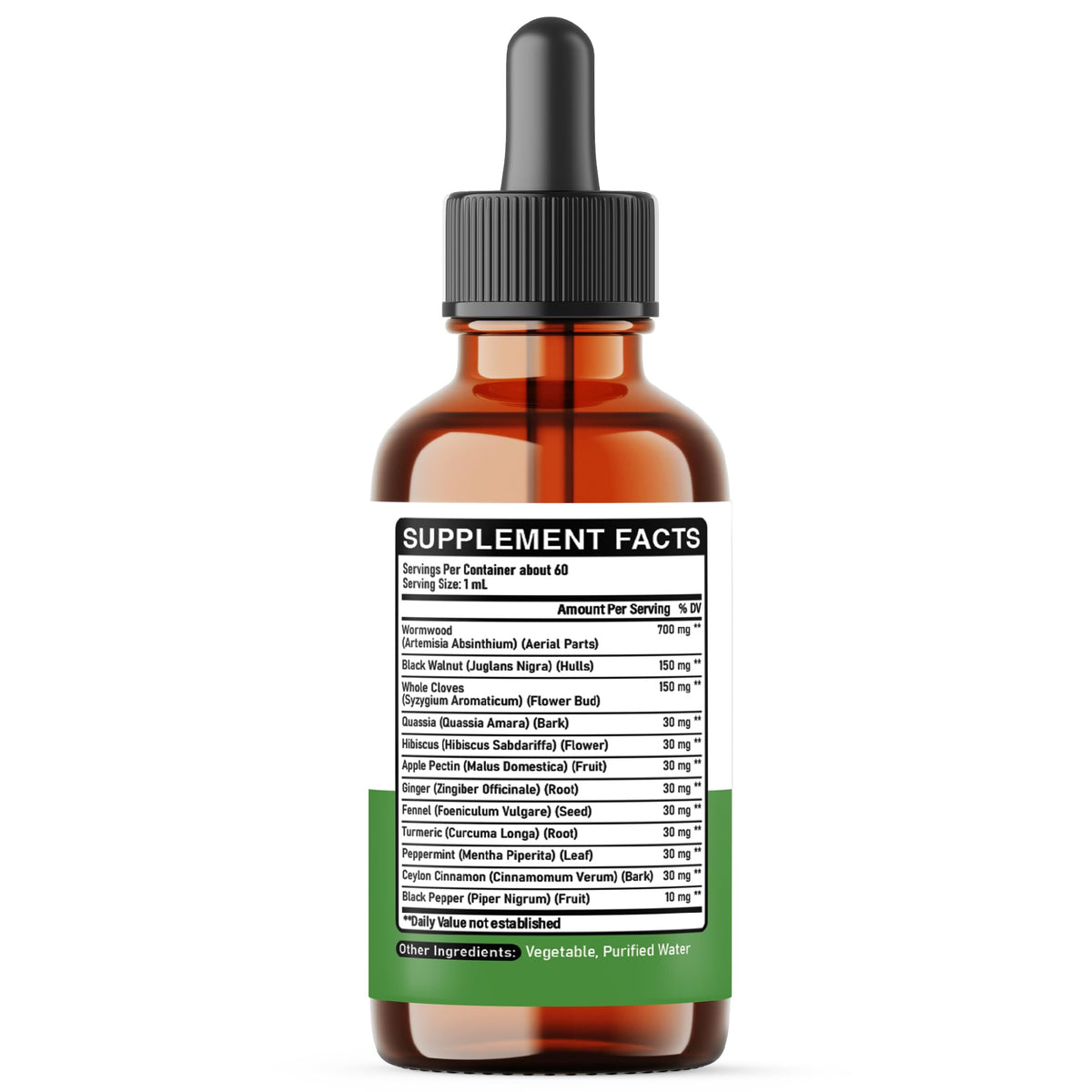 DEDICAD 12in1 Wormwood Liquid Drops - Black Walnut Wormwood Tincture Liquid Extract Whole Cloves and 9 More Herbs - 60 Days Supply DEDICAD buy supplements Au