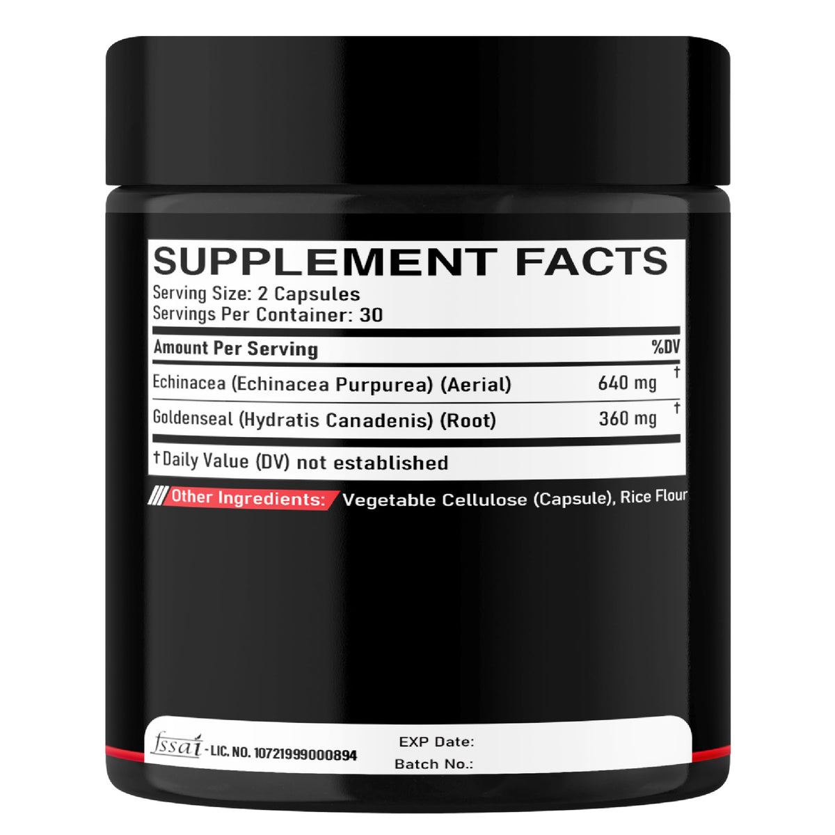 DEDICAD 1000mg Echinacea Goldenseal Capsules - Support Immune System, Well-Being & Overal Health - 60 Veggie Capsules - Non-GMO, Gluten-Free DEDICAD buy supplements Au