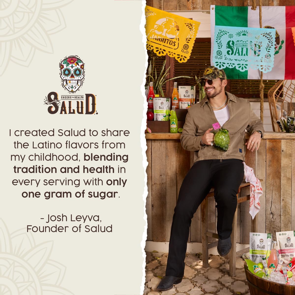 Salud x Jarritos 2-Pack | 2-in-1 Hydration + Immunity (Mandarin) & Energy + Focus (Lime) – 15 Servings Each, Agua Fresca Drink Mix, Non-GMO, Gluten Free, Vegan, Low Calorie, 1g of Sugar