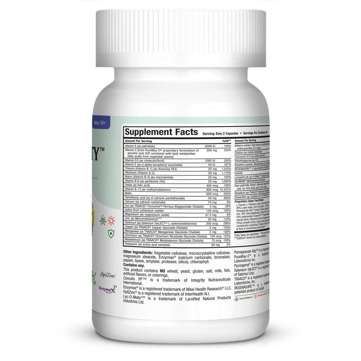 Mens Multivitamin 50 Plus – Daily Multivitamin for Men Over 50 with Vitamin B12, A, D, C, Zinc, Magnesium & More – Energy, Immune & Heart Support Mens Multi Vitamins - Non-GMO – 120 Capsules Maxi HealthBuy Supplements Australia
