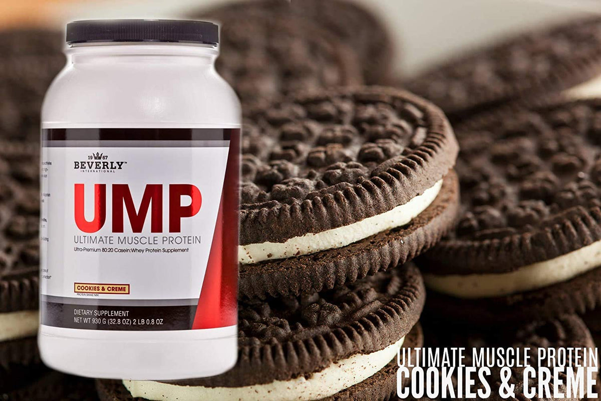 Beverly International UMP Protein Powder, Cookies & Cream. Unique Whey-Casein Ratio Builds Lean Muscle. Easy to Digest. No Bloat. (32.8 oz) 2lb .8 oz - PrimeBioHealth - canada supplements