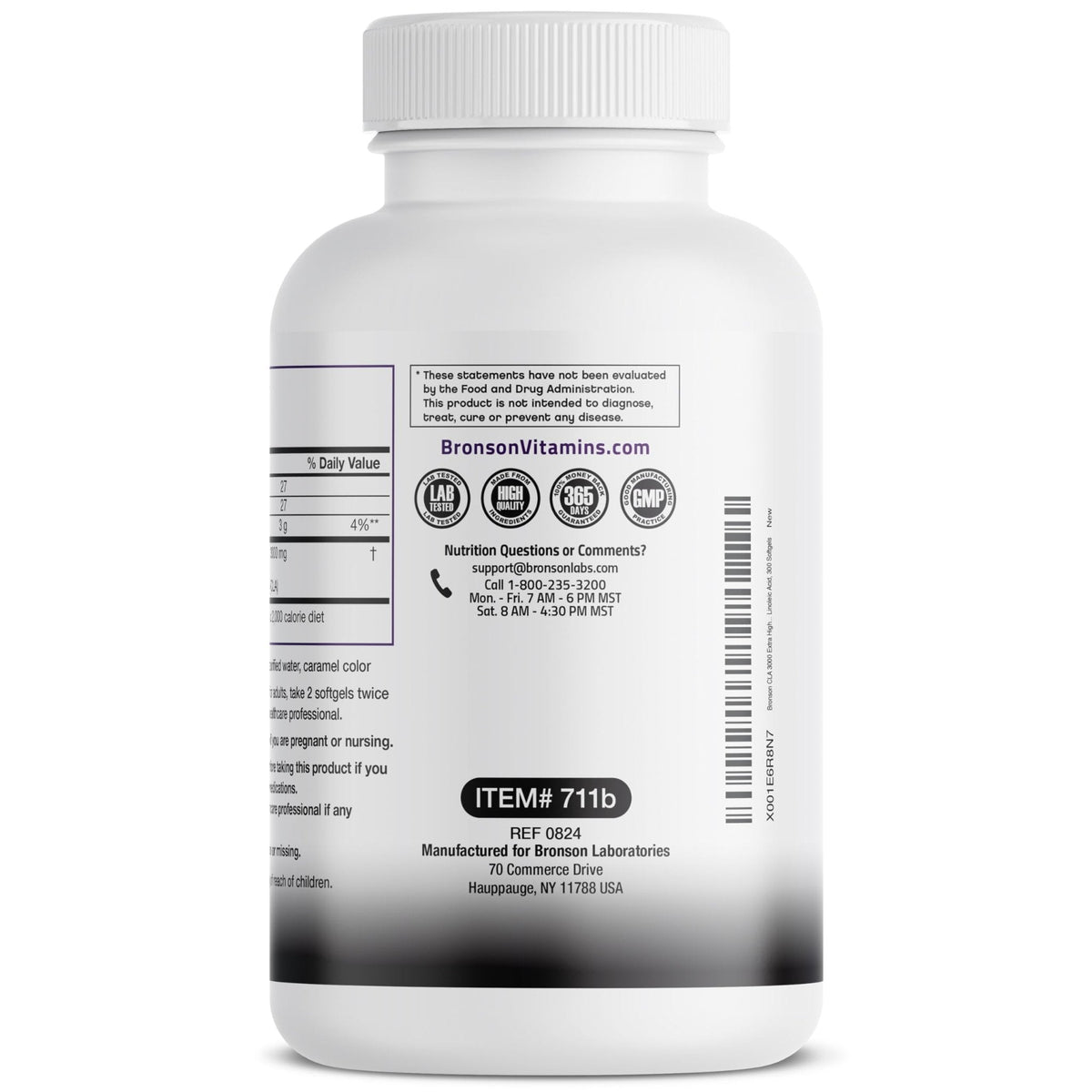 Bronson CLA 3000 Extra High Potency Supports Healthy Weight Management Lean Muscle Mass Non-Stimulating - PrimeBioHealth - canada supplements