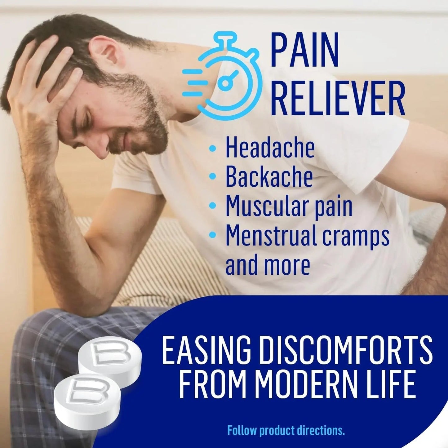 Bufferin Aspirin 325mg, Pain Reliever & Fever Reducer, with 3 Buffering Agents Relieves 7 Types of Pain: Headaches, Back Ache, Arthritis, Muscle Aches & More, for Adults, 130 Coated Tablets, 1-Pack - PrimeBioHealth - canada supplements