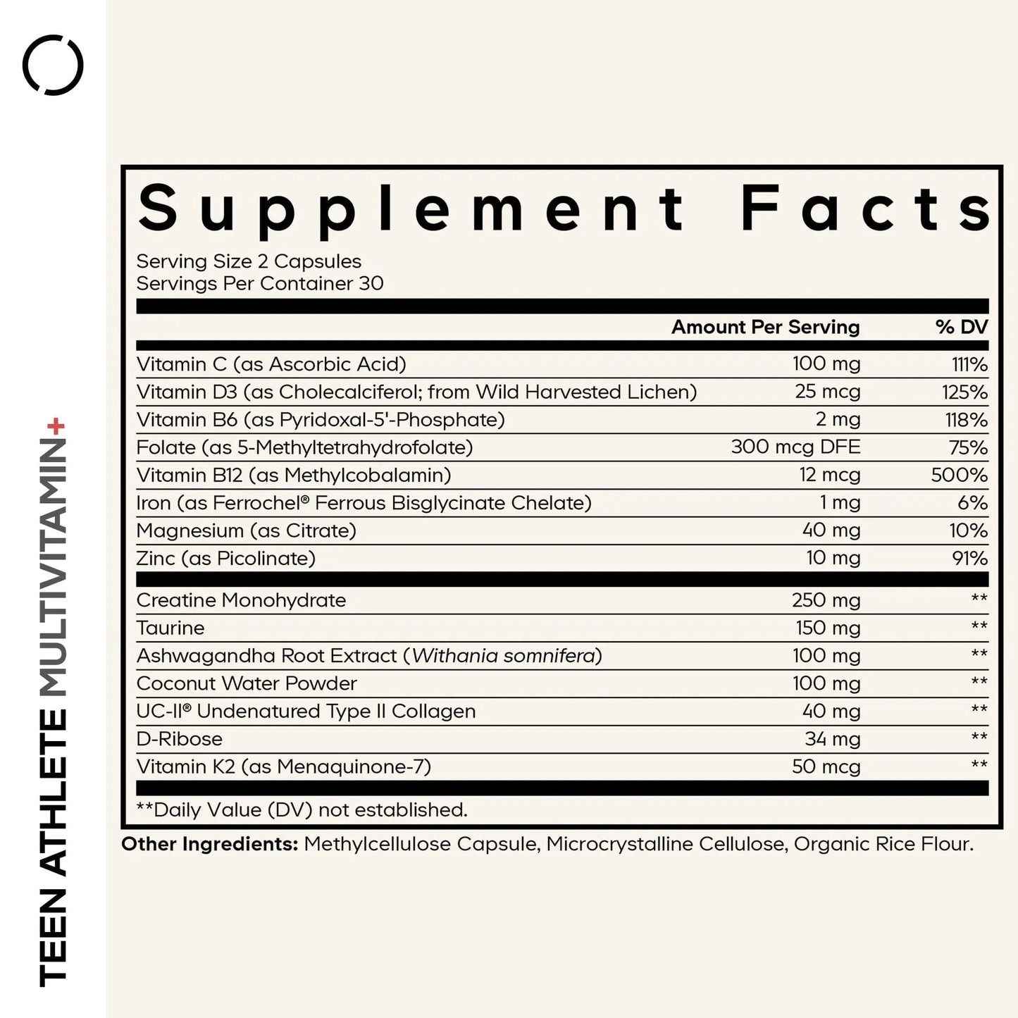 Codeage Teen Athlete Multivitamin+ Sports Supplement - Creatine, Methylated B Vitamins, Taurine, UC-II Collagen - PrimeBioHealth - canada supplements