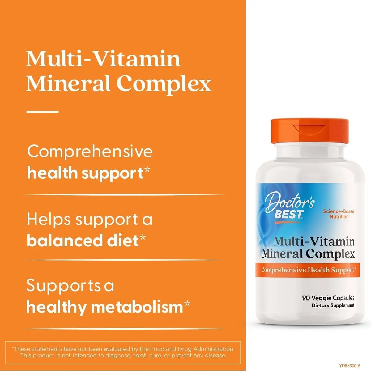 Doctors Best Multi-Vitamin Mineral Complex, Comprehensive Health Support, Non-GMO, Gluten Free, Vegan 90 Veggie Capsules - PrimeBioHealth - canada supplements