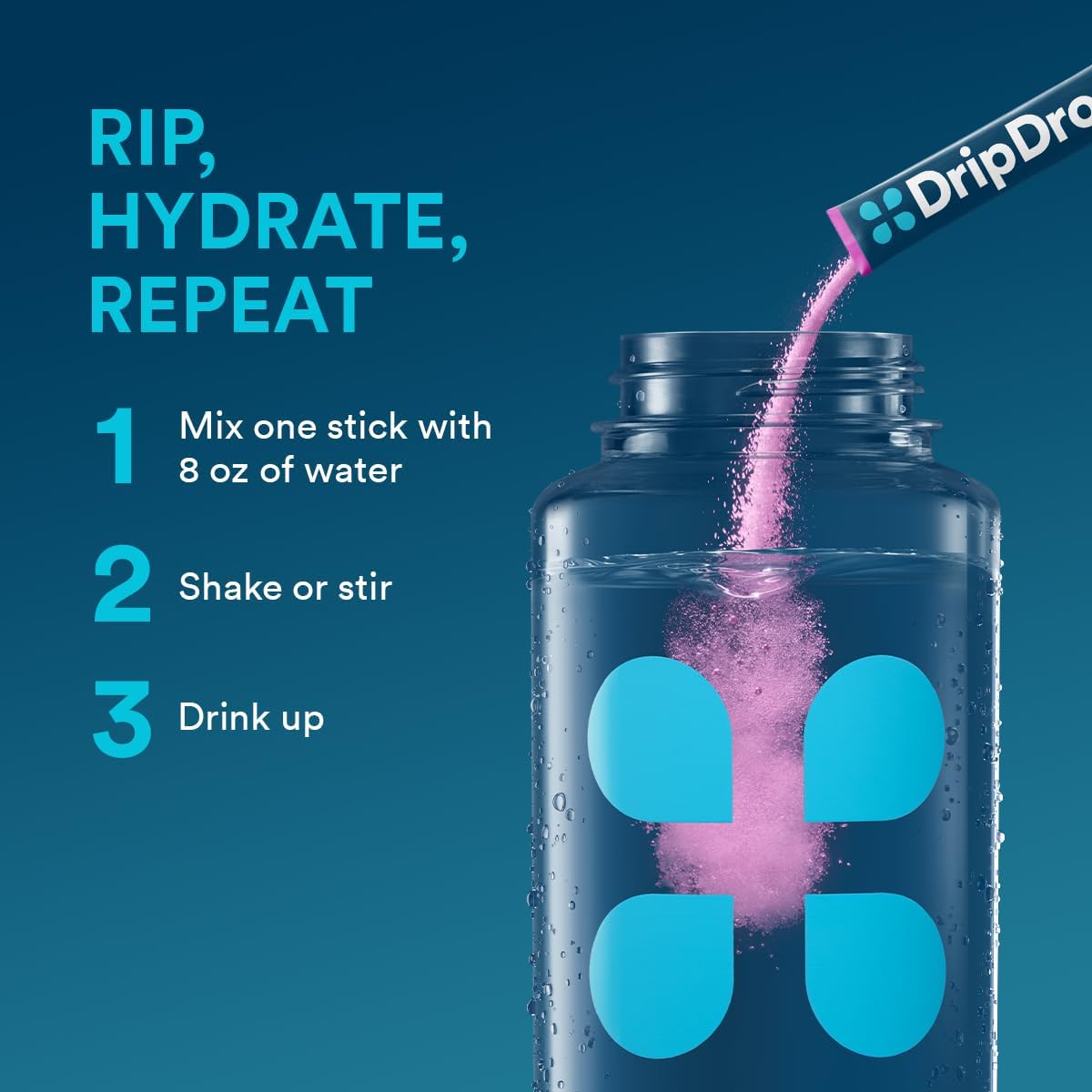 DripDrop Hydration Packets - Bold Variety Pack - Single Serve Electrolytes Powder Drink Mix - Watermelon, Berry, Lemon, Orange - PrimeBioHealth - canada supplements