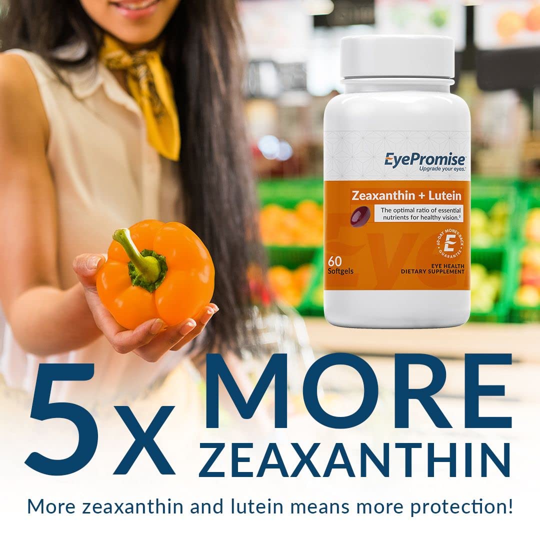 EyePromise Zeaxanthin + Lutein Eye Vitamin - 60 Softgels Capsules Made with Natural Ingredients for Diets Including Gluten Free and Vegetarian - PrimeBioHealth - canada supplements