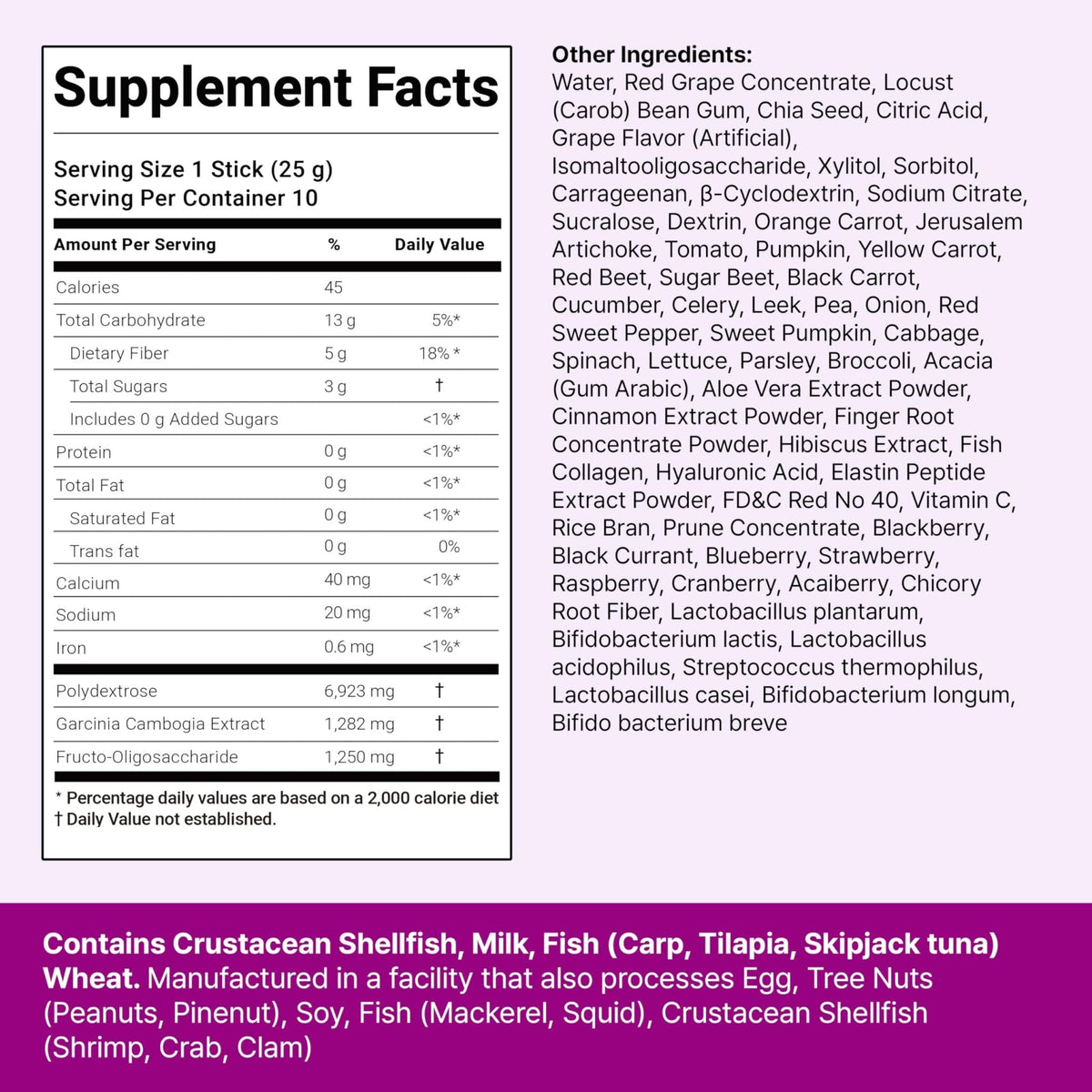 FOODOLOGY Coleology Bowel Movement Jelly (Grape & Prune) – Prebiotic Fiber Supplement for Gut Health & Daily Regularity, Chia Seeds, Korean Supplement – 10 Sticks - PrimeBioHealth - canada supplements