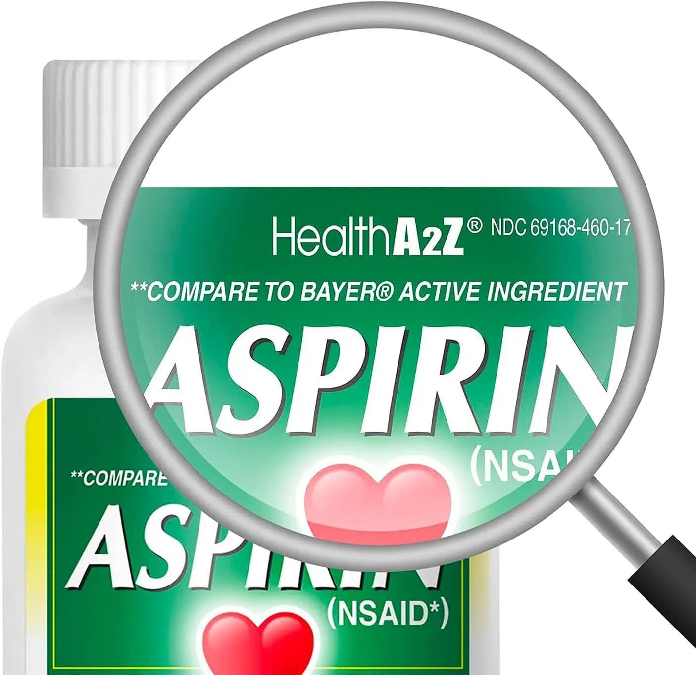 HealthA2Z® Aspirin 81 mg | Low Strength | Enteric Coated | Pain Relief | Reduces Minor Aches Muscle Pain & Cramps | Fever Reducer | Reduces Headache (300 Counts) - PrimeBioHealth - canada supplements