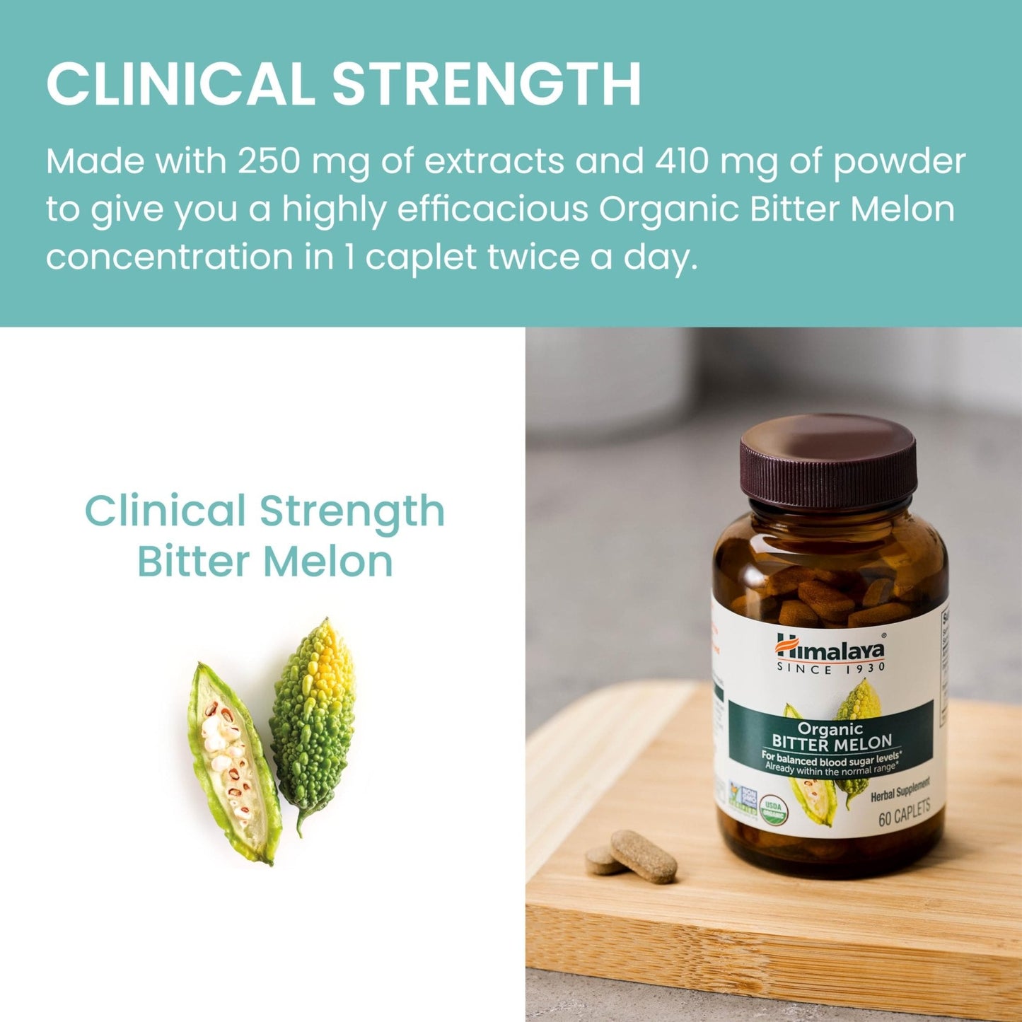 Himalaya Organic Bitter Melon - Herbal Glucose Metabolism Support - USDA Organic, Non-GMO, Vegan, Gluten Free - PrimeBioHealth - canada supplements