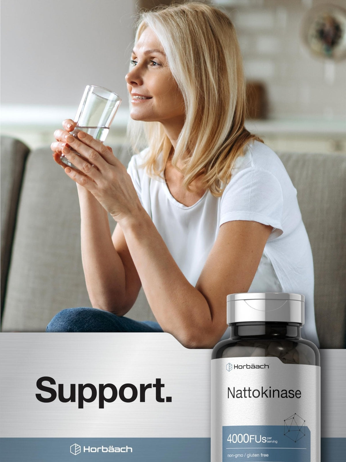 Horbäach Nattokinase Supplement 4000 FU | 150 Capsules | Non-GMO, Gluten Free - PrimeBioHealth - canada supplements