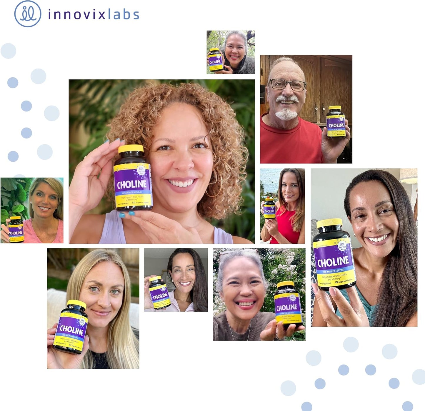 InnovixLabs Choline & Magnesium Bundle Choline Bitartrate 550mg (100 Capsules) Advanced Magnesium (150 Capsules). Supports Memory, Mood, Brain Health & Boost Cognitive.* - PrimeBioHealth - canada supplements