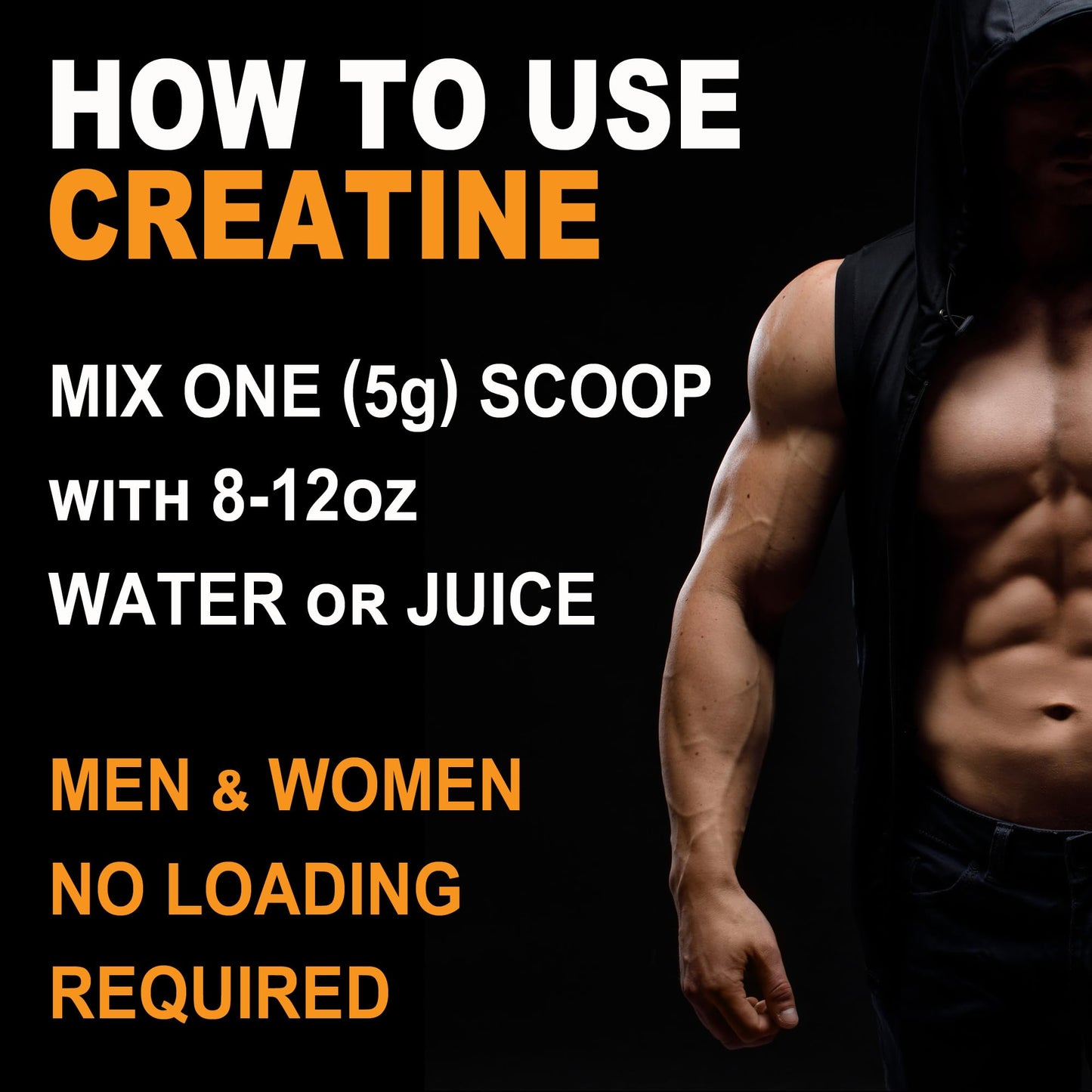It's Just! - Creatine Monohydrate Powder, Pure Creatine Powder, Made in USA, 3rd Party Lab Tested, 5g Per Serving, Scoop Included, No Fillers, No Added Flavor (Unflavored, 500g / 100 Servings) - PrimeBioHealth - canada supplements