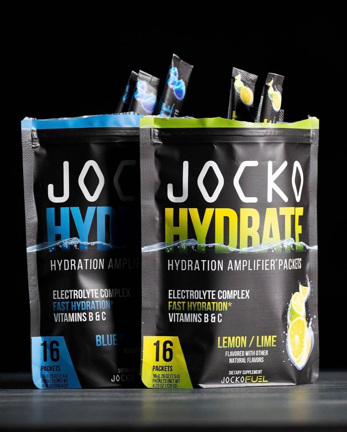 Jocko Fuel Hydrate Electrolytes Powder Packets Low Sugar - Hydration Amplifier Packets for Recovery, Dehydration, & Exercise - with Vitamins B6, B12 & C - PrimeBioHealth - canada supplements