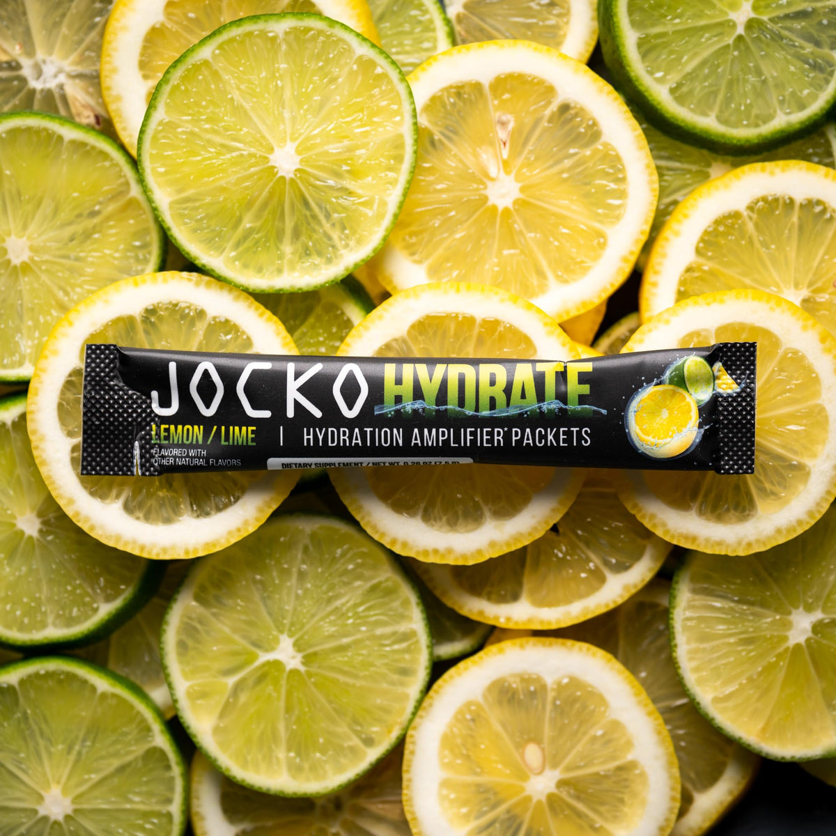Jocko Fuel Packets Low Sugar - Hydration Amplifier Packets for Recovery, Dehydration, & Exercise - with Vitamins B6, B12 & C (16 Packets) Lemon Lime - PrimeBioHealth - canada supplements
