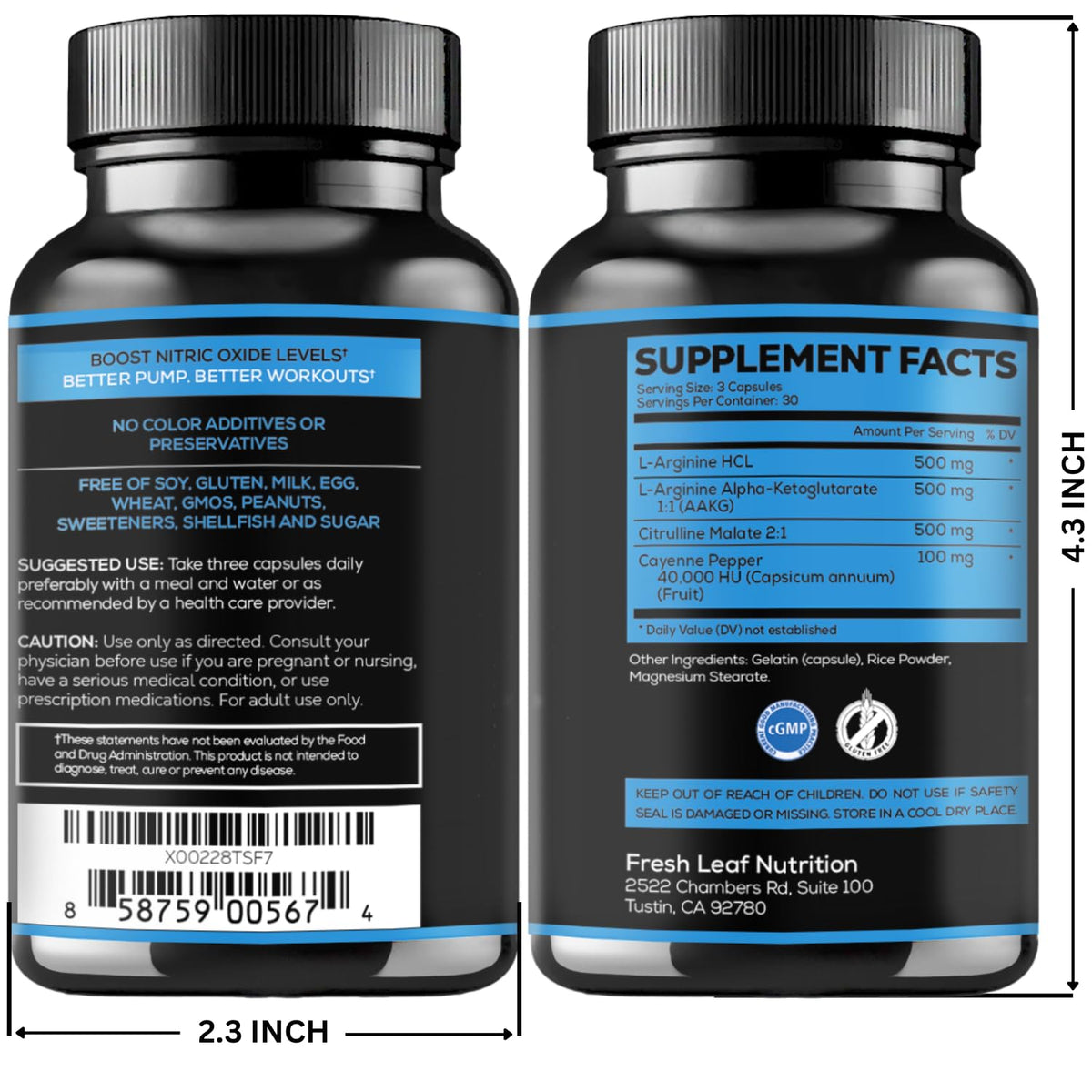 L Arginine Capsules with L-Citrulline 1500mg - Nitric Oxide Booster for Stamina, Muscle, Energy & Vascularity - L-Arginine and Essential Amino Supplement for Extra Strength - PrimeBioHealth - canada supplements