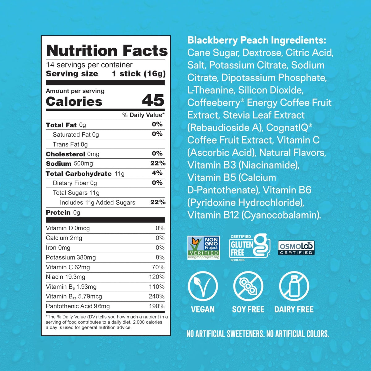 Liquid I.V.® Hydration Multiplier +Energy - BlackBerry - Peach | Electrolyte Powder Drink | 1 Pack (14 Servings) - PrimeBioHealth - canada supplements