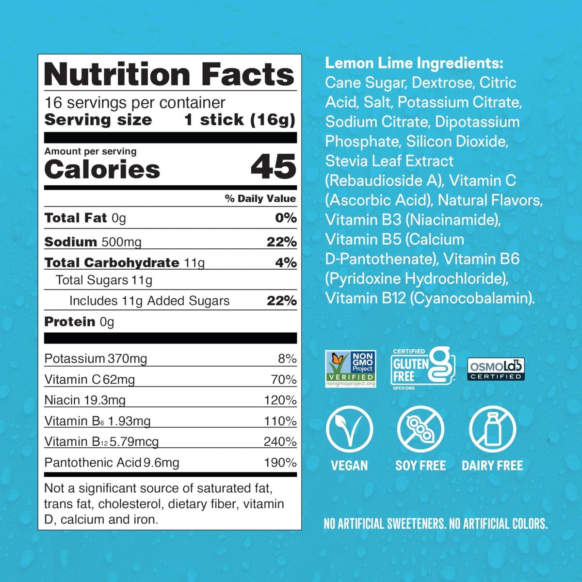 Liquid I.V.® Hydration Multiplier - Lemon Lime | Electrolyte Powder Drink Mix | 1 Pack (16 Servings) - PrimeBioHealth - canada supplements