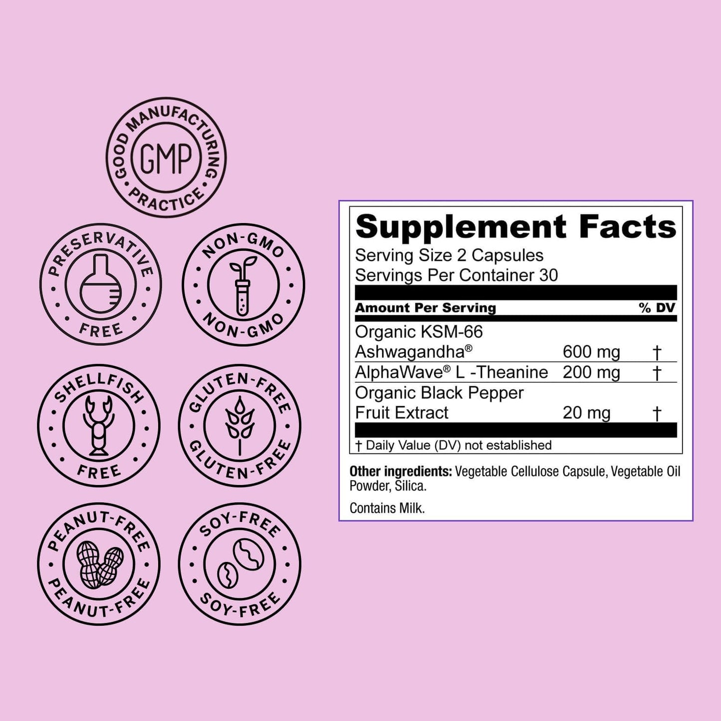 Live Conscious KSM-66 Ashwagandha Supplement w/L Theanine & AlphaWave - ZenWell Everyday Stress Relief, Cognitive, Brain Health - Ashwagandha for Men & Women - 60 Capsules - PrimeBioHealth - canada supplements