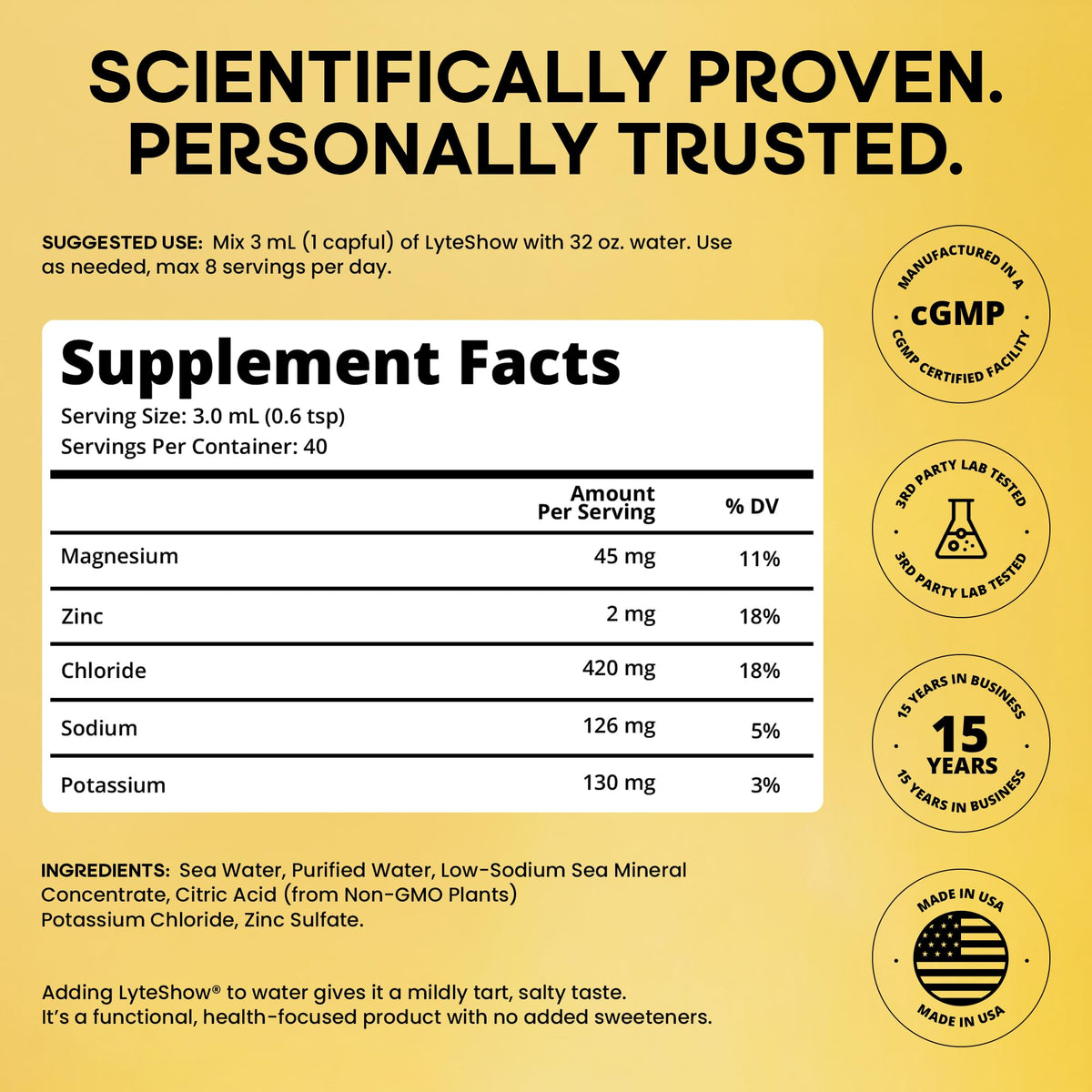 LyteShow - Electrolyte Drops for Rapid Rehydration + Digestion + Brain + Energy + Immunity - PrimeBioHealth - canada supplements