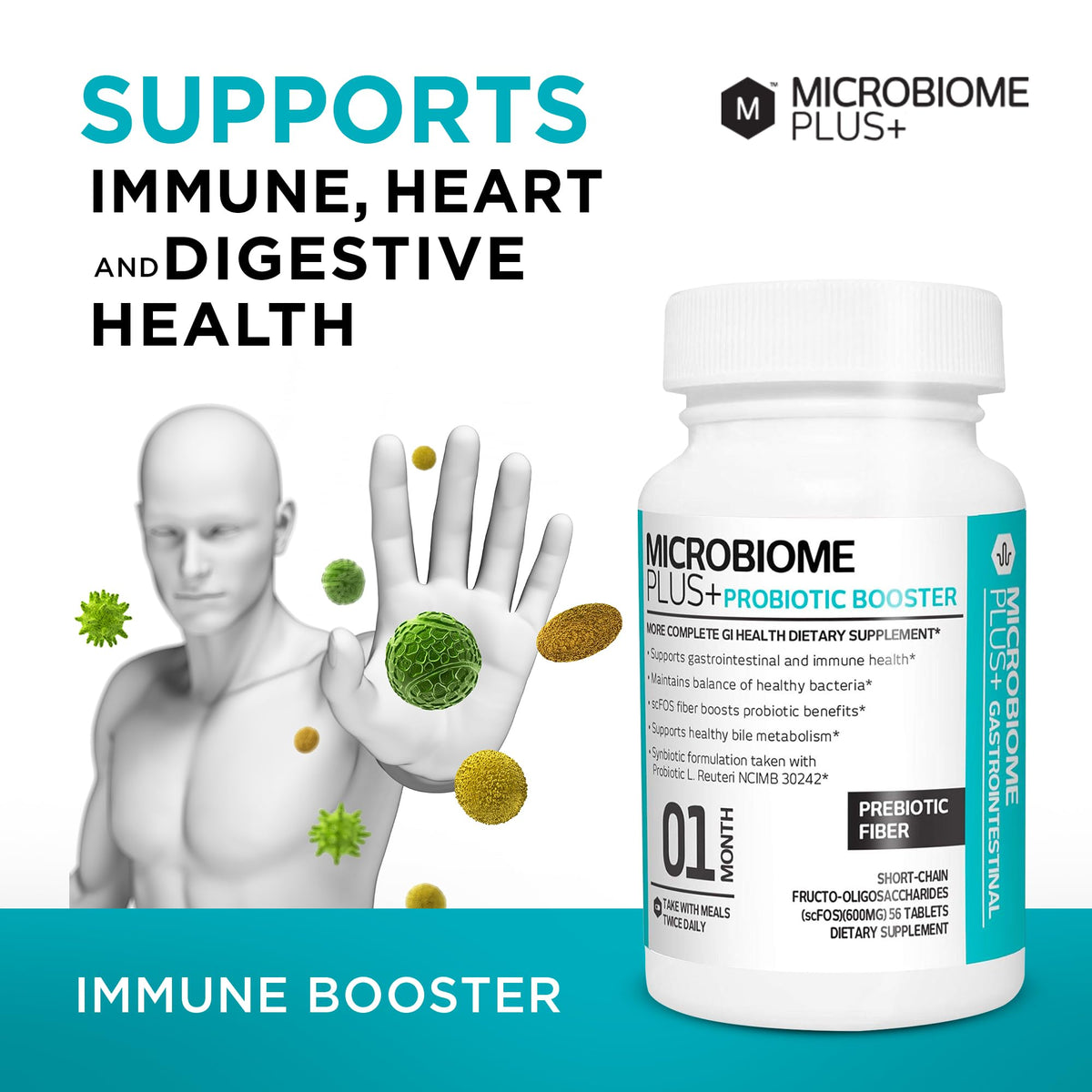 Microbiome Plus Prebiotics scFOS Prebiotic Fiber, Boosts Probiotic Benifits, GI Digestive Supplements, Allergy Safe and Gluten-Free - PrimeBioHealth - canada supplements