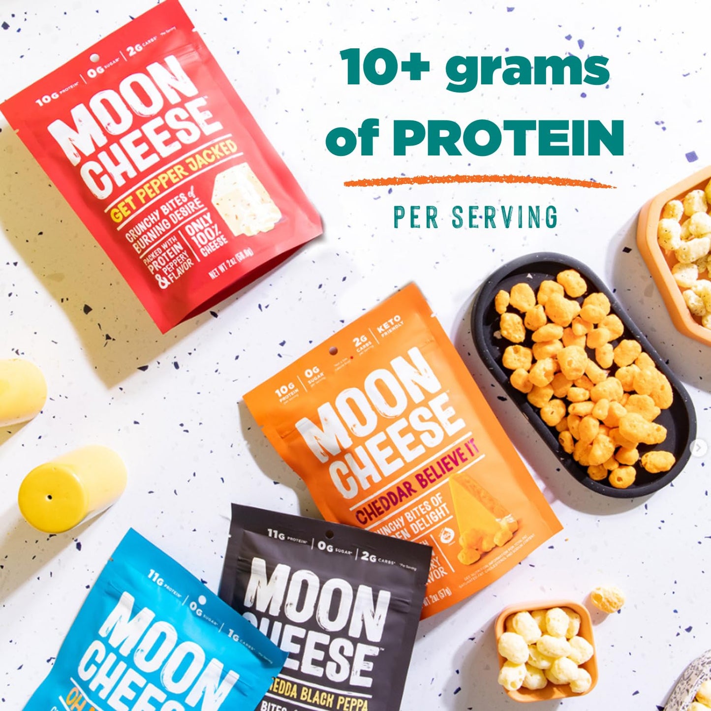 Moon Cheese Cheddar Believe It, 10 Ounce, 2-Pack, Crunchy, Protein-Rich Cheese Snack, Keto Friendly, 100% Real Cheese - PrimeBioHealth - canada supplements