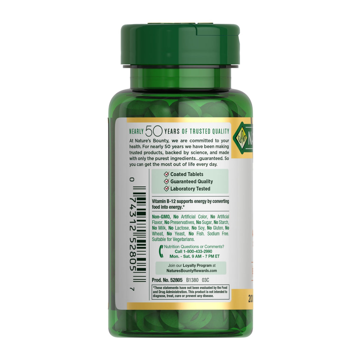 Nature's Bounty Vitamin B12 1000 mcg Supplements, Supports Energy Metabolism, 200 Ct - PrimeBioHealth - canada supplements