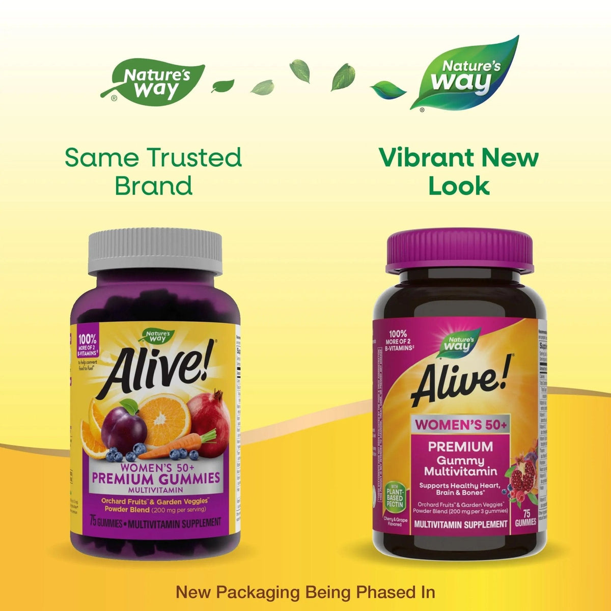 Nature’s Way Alive! Women’s 50+ Premium Gummy Multivitamin, Supports Healthy Heart, Brain & Bones*, B-Vitamins - PrimeBioHealth - canada supplements
