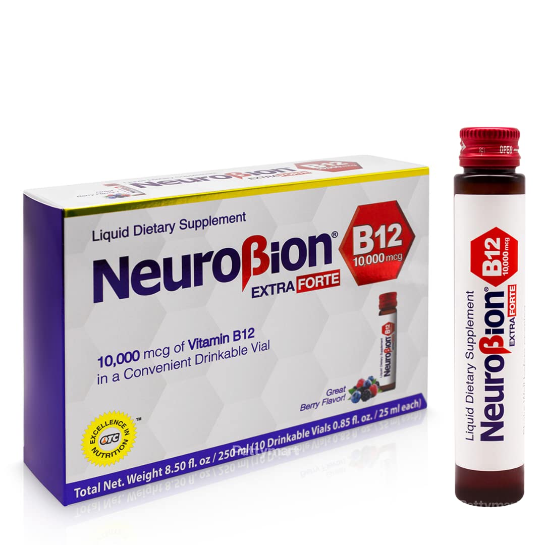 Neurobion Extra Forte B12 10,000 mcg Vials, Liquid - Extreme Powerful- 10 Vials per Box - PrimeBioHealth - canada supplements