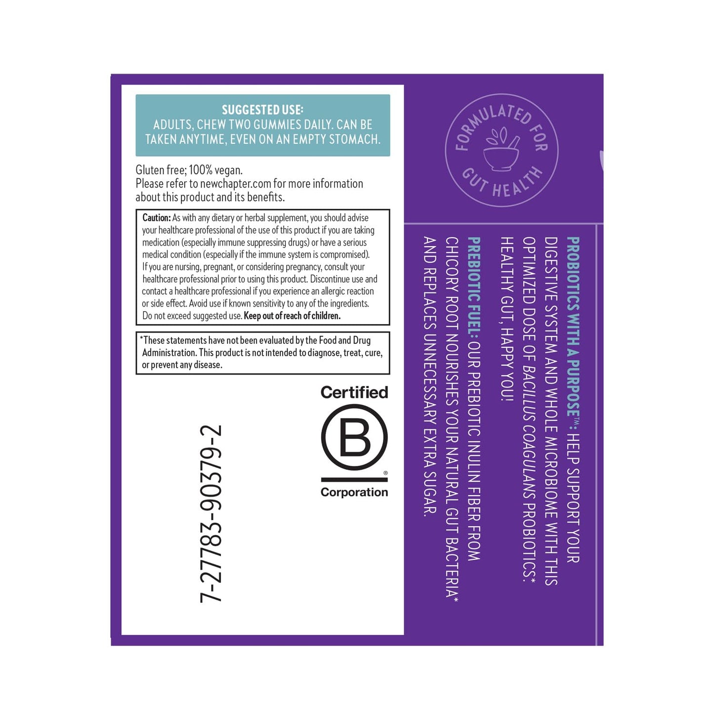 New Chapter Probiotic Gummies for Women and Men, All-Flora (1 Month Supply) – 55% Less Sugar+, Formulated for Holistic Gut Health Support with Probiotics + Prebiotic Fiber - PrimeBioHealth - canada supplements