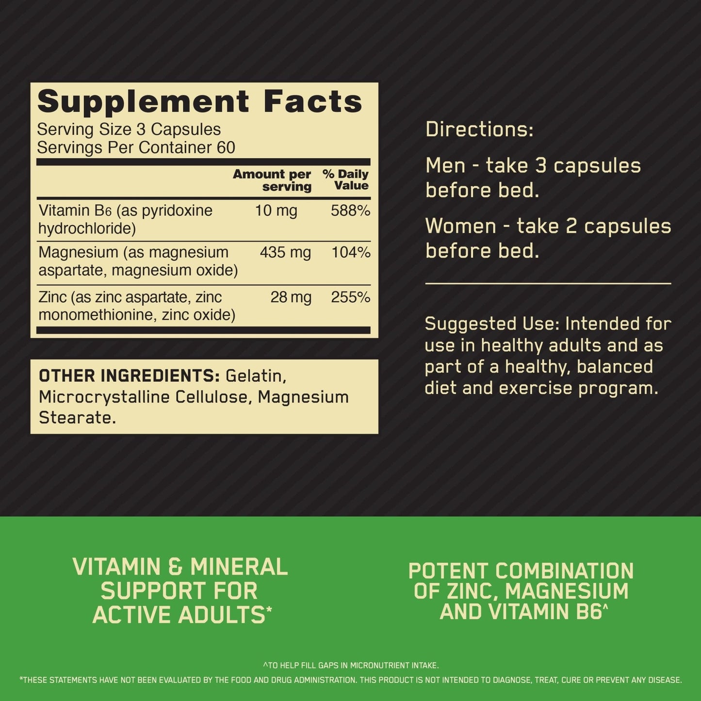 Optimum Nutrition Muscle Recovery and Endurance Supplement for Men and Women, Zinc and Magnesium Supplement, 180 Count - PrimeBioHealth - canada supplements