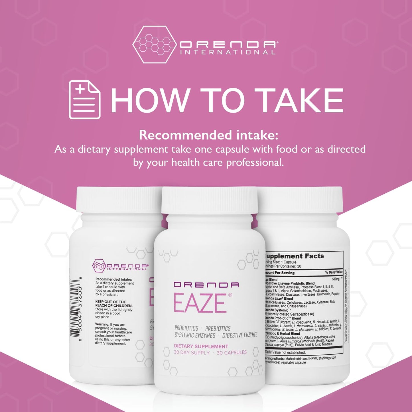 Orenda Eaze®: Gut Wellness Capsules | 6-in-1 Digestive Support with Probiotics, Endospores, Peptizyme-SP EN, Prebiotics, and Digestive Enzymes - PrimeBioHealth - canada supplements