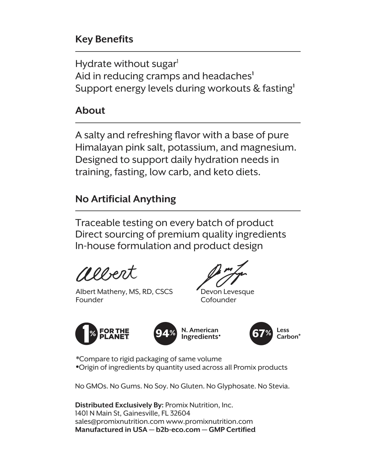 ProMix Nutrition Electrolytes Powder Hydration Packets - Himalayan Pink Salt, Magnesium, Potassium, Vitamin C - Salted Watermelon, - PrimeBioHealth - canada supplements