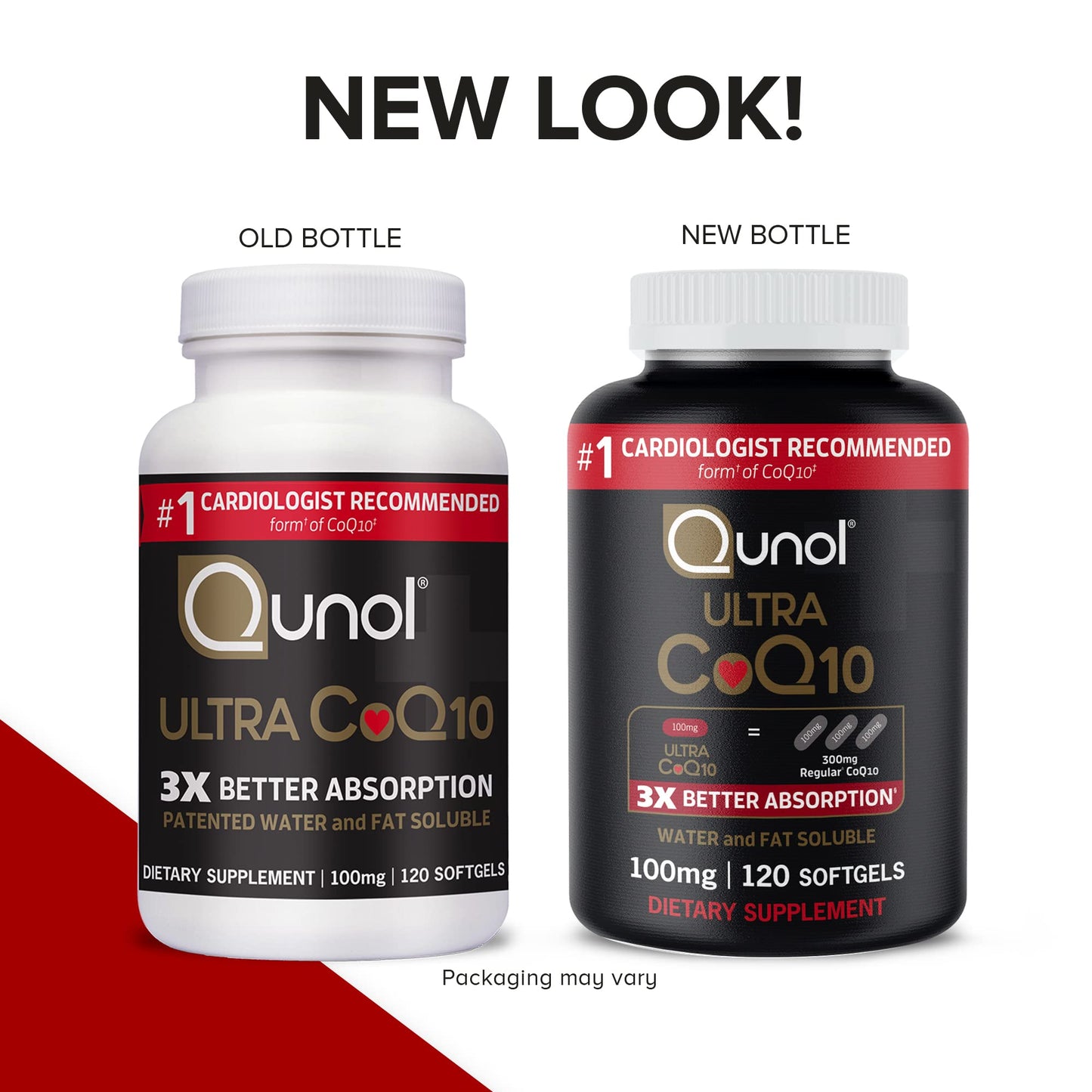 Qunol Ultra CoQ10 100mg, 3x Better Absorption, Patented Water and Fat Soluble Natural Supplement Form of Coenzyme Q10 - PrimeBioHealth - canada supplements