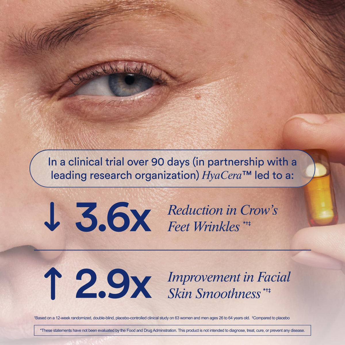 Ritual Hyaluronic Acid Skin Supplement - With Hyabest® and Ceratiq® - HyaCera Clinically Proven to Reduce Wrinkles, Fine Lines & Improve Skin Smoothness - PrimeBioHealth - canada supplements
