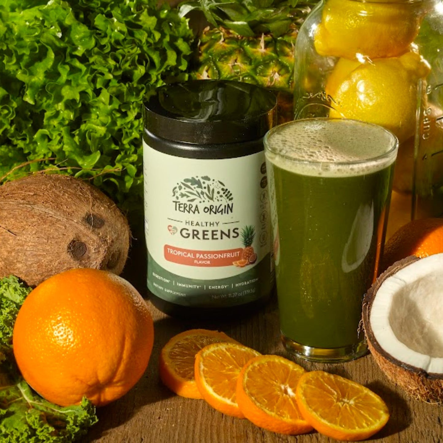 TERRA ORIGIN Healthy Greens Powder Supplement | Superfood Digestive Enzyme & Probiotic Blends | Immune, Gut, and Digestive Support for Women - PrimeBioHealth - canada supplements