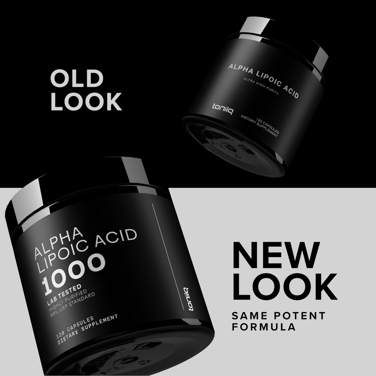 Toniiq 1000mg Ultra High Strength Alpha Lipoic Acid Capsules - Highly Purified 99%+ USP Standard - 120 Capsules ALA Supplement - PrimeBioHealth - canada supplements