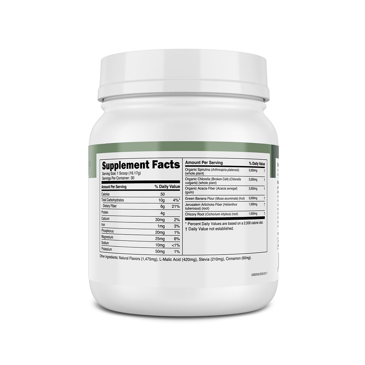 Transparent Labs Prebiotic Greens - Superfood Powder & Antioxidants Supplement with Organic Spirulina, Chloerra, Acacia, & Green Banana Powder - 30 Servings, Unflavored - PrimeBioHealth - canada supplements