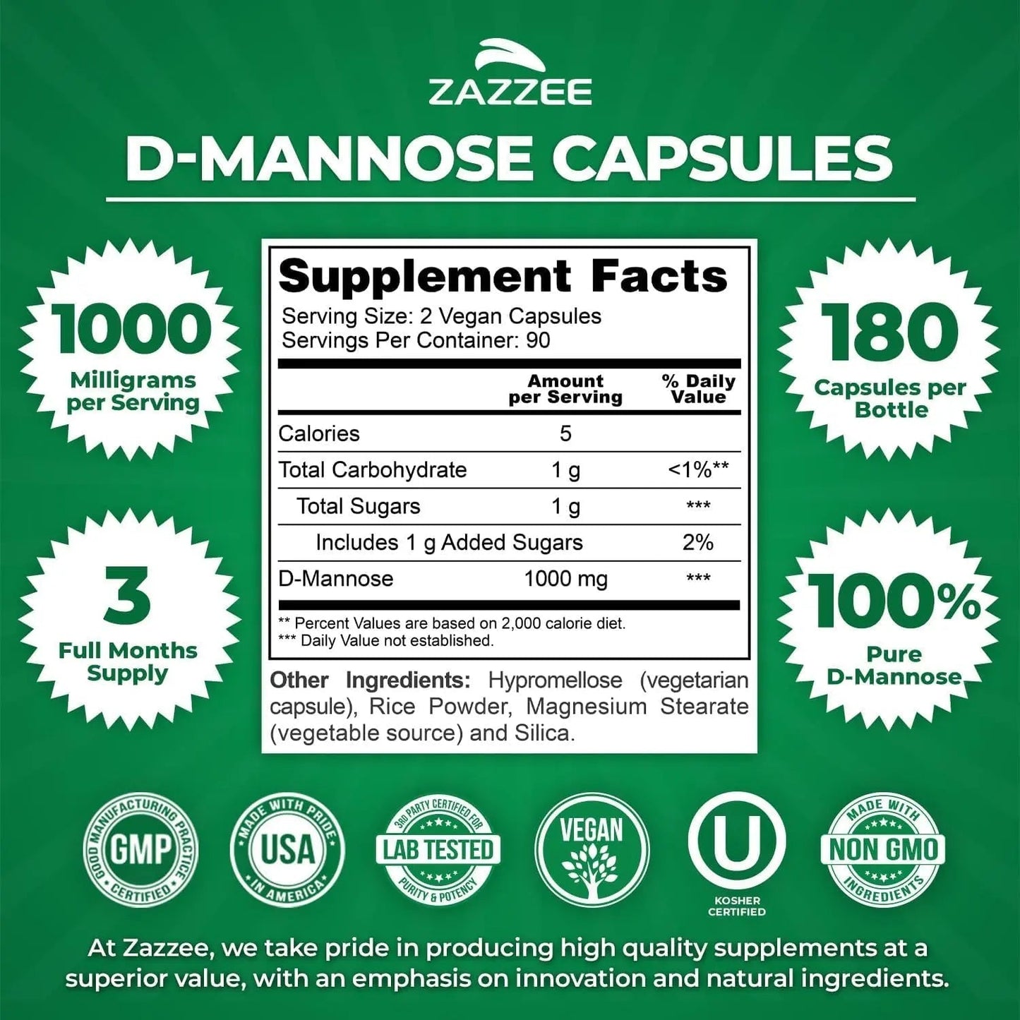 Zazzee Urinary Tract Cleanse & Detox Bundle | USDA Organic Dandelion Root Extract Capsules Plus D-Mannose 1000mg Capsules for UT & Bladder Cleansing - PrimeBioHealth - canada supplements