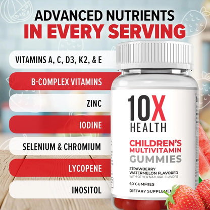 10X Health Children’s Methylated Multivitamin Gummies - 60 Count Kids Multivitamin Gummies, Complete Daily Nutrition - PrimeBioHealth - canada supplements